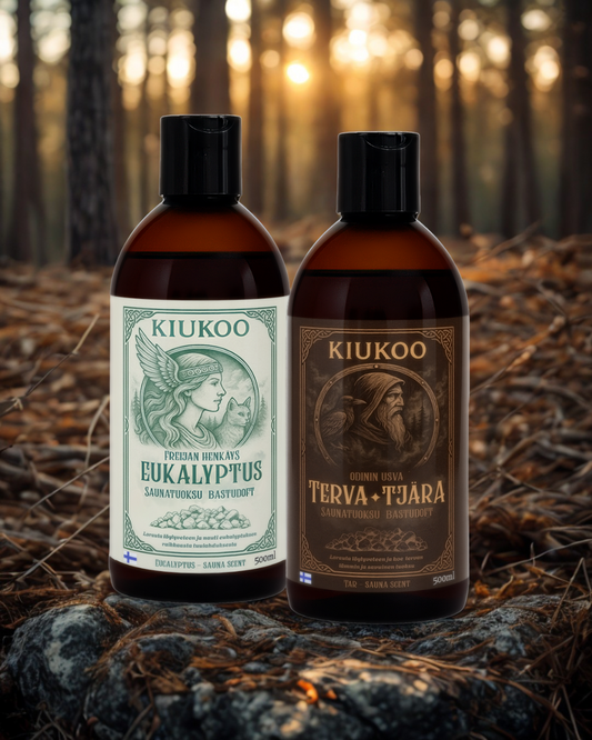 Saunatuoksusetti, eukalyptus ja terva